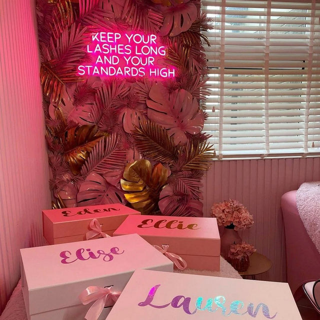 Keep Your Lashes Long and Your Standards High LED Neon Sign for Salon light up sign