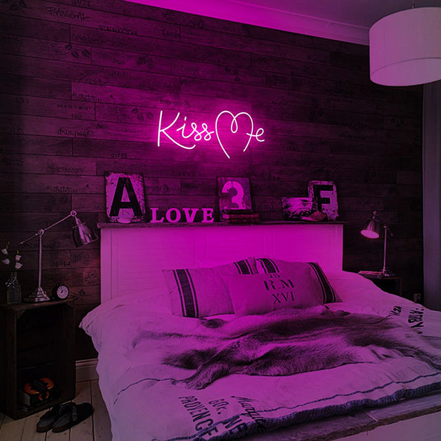 Kiss Me LED Neon Sign light up sign