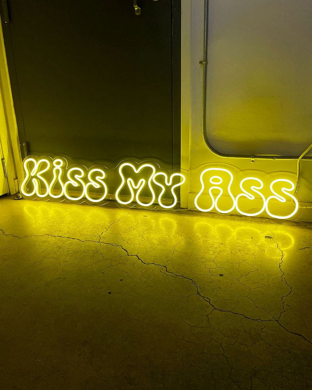 Kiss My Ass LED Neon Sign for Man Cave light up sign