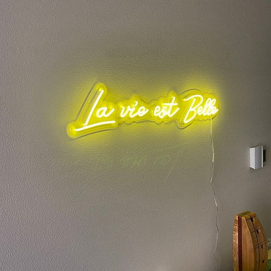 La Vie Est Belle French Neon Sign