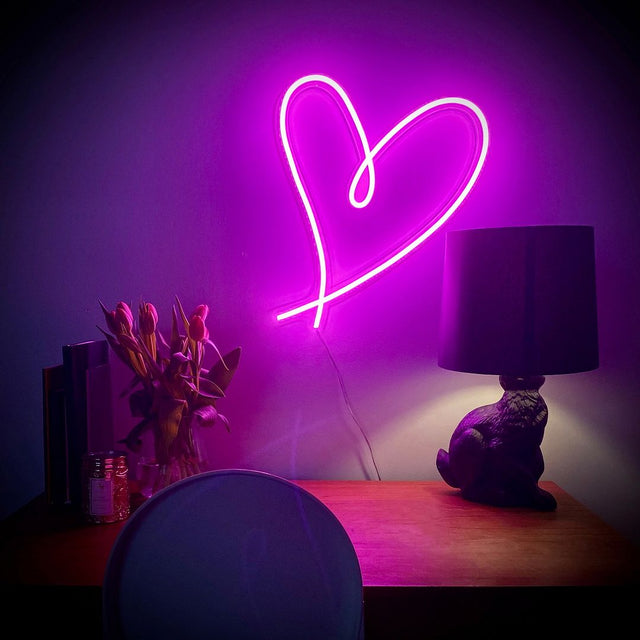 Large Heart LED Neon Sign for Wedding light up sign