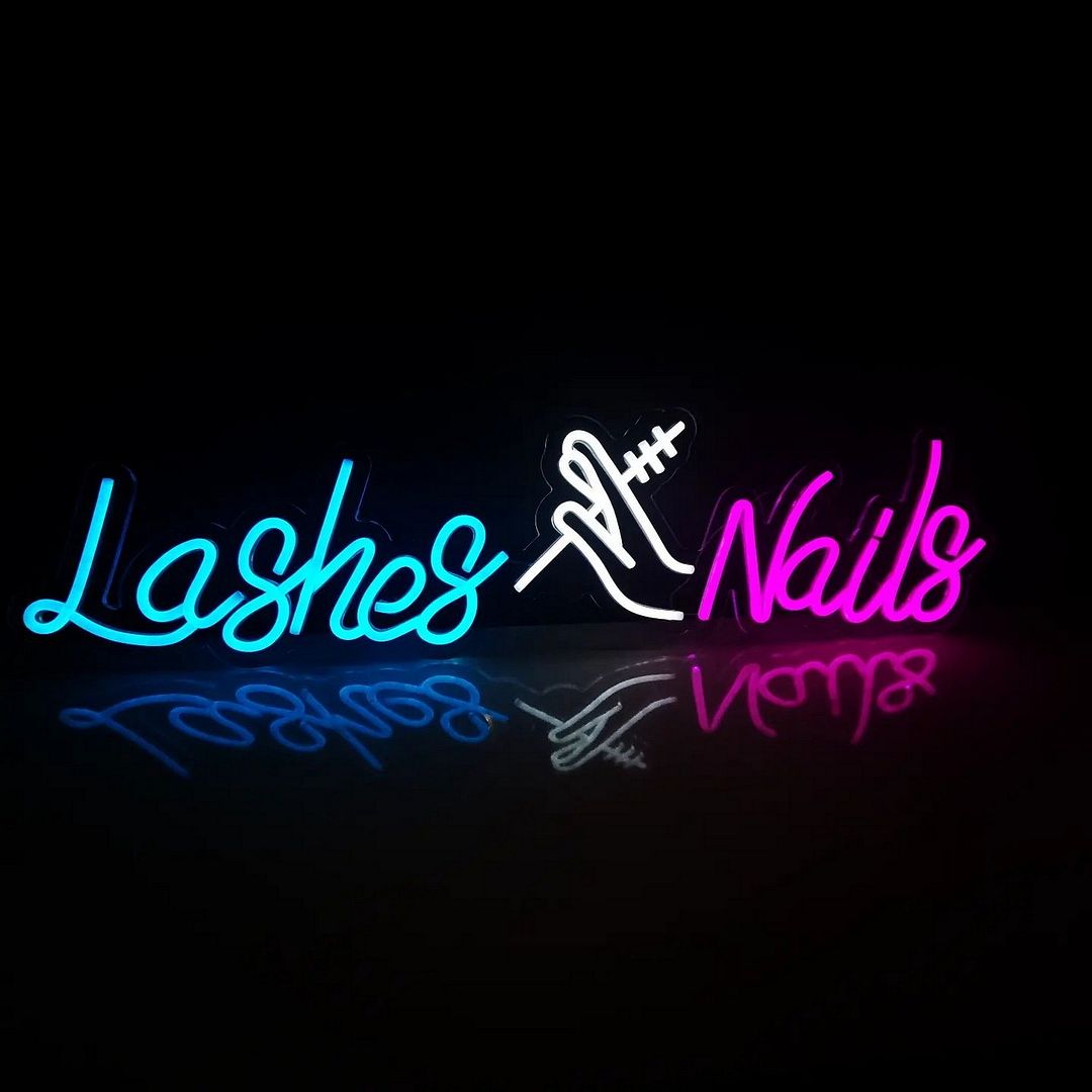 Lashes Nails Neon Sign