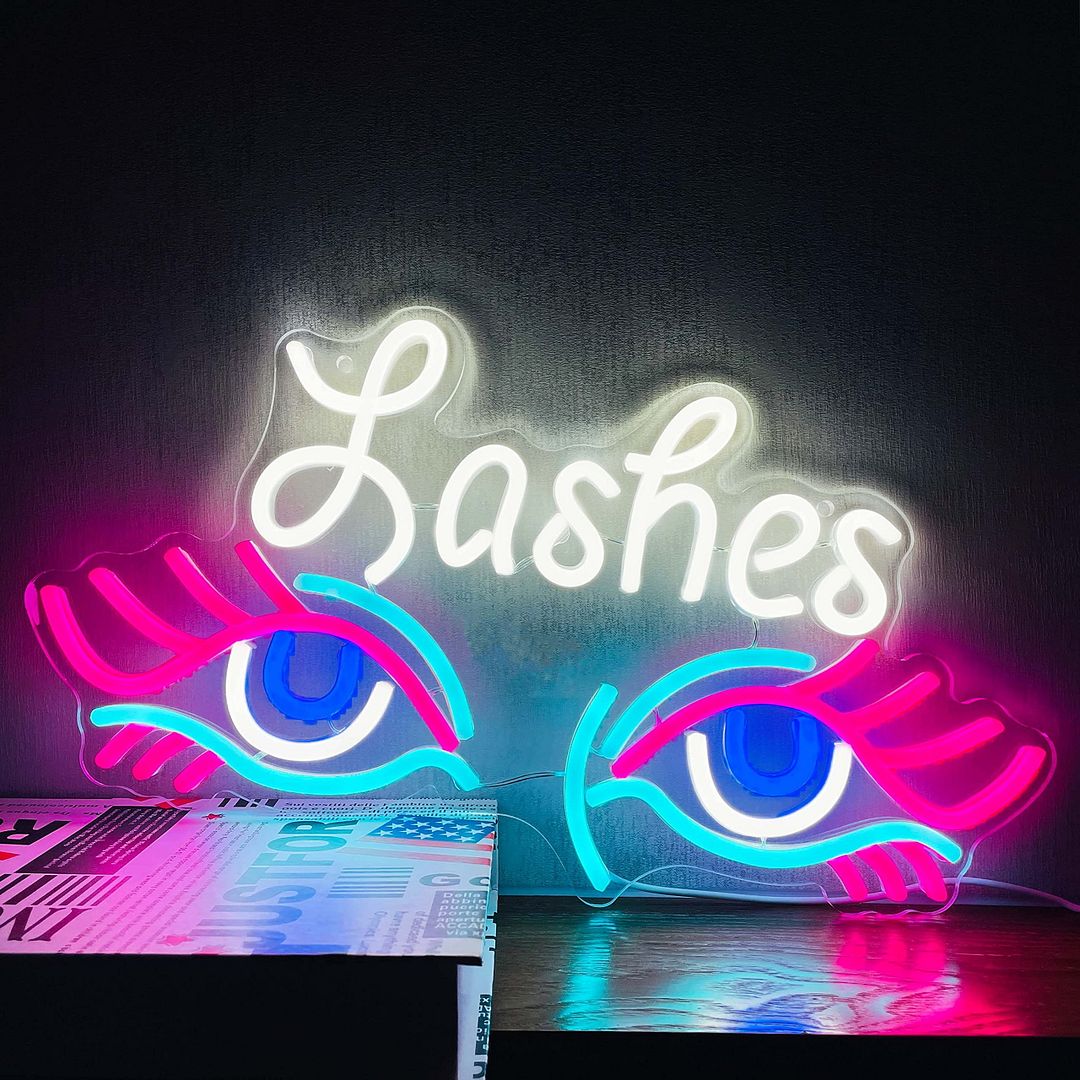 Lashes Neon Sign Eyes Neon Sign