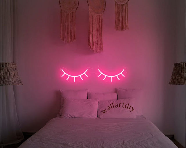 Lashes LED Neon Sign for Business light up sign