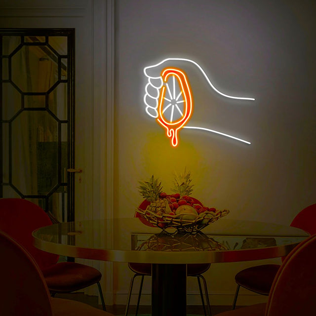 Lemon Juice LED Neon Sign for Storefront light up sign