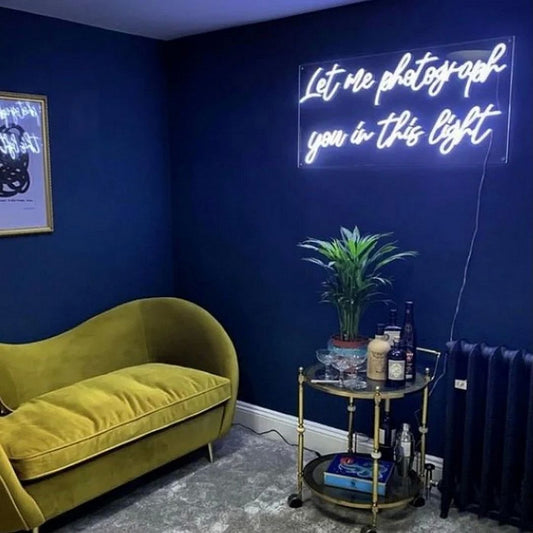 Let Me Photograph You in This Light Neon Sign