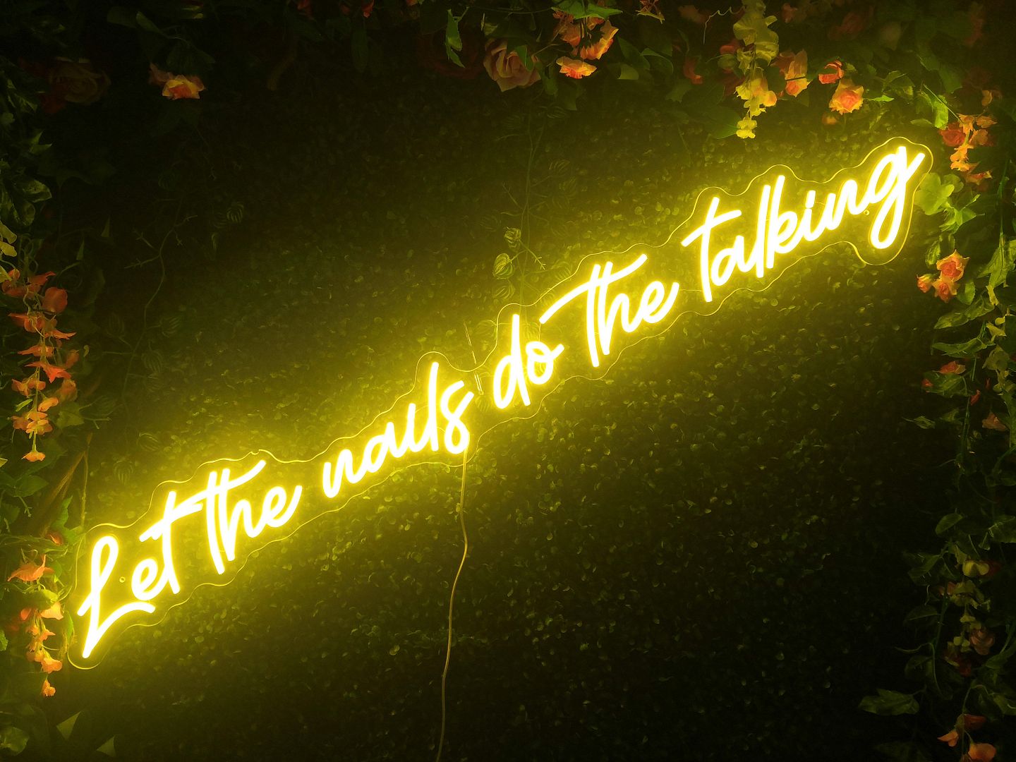 Let The Nail Do The Talking Neon Sign