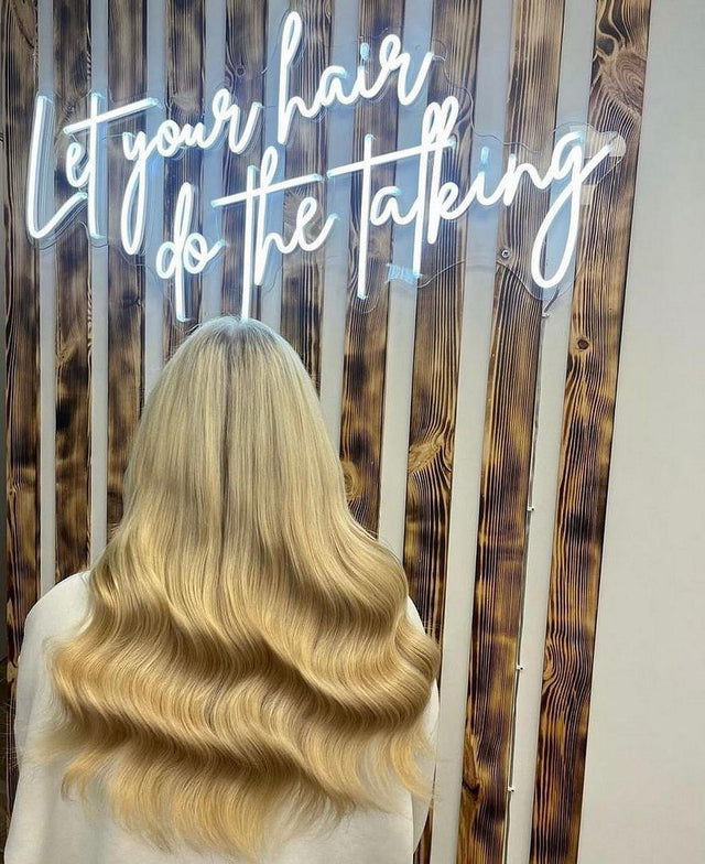 Let Your Hair Do The Talking LED Neon Sign for Salon light up sign