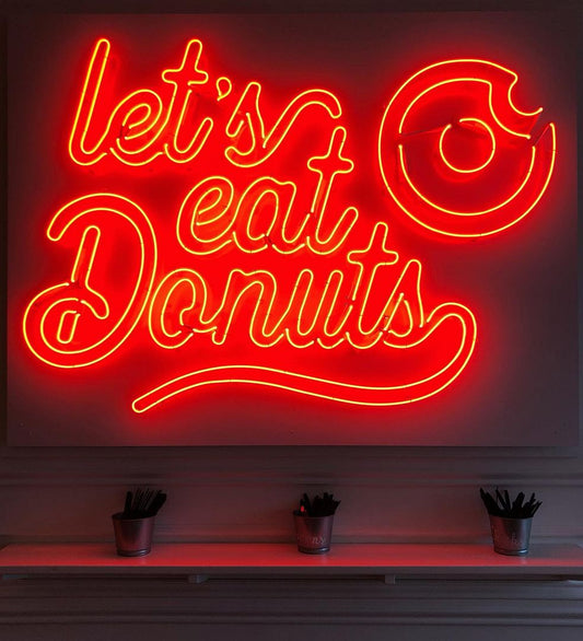 Let's Eat Donuts Neon Sign