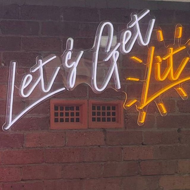 Let's Get Lit LED Neon Sign for Wedding light up sign