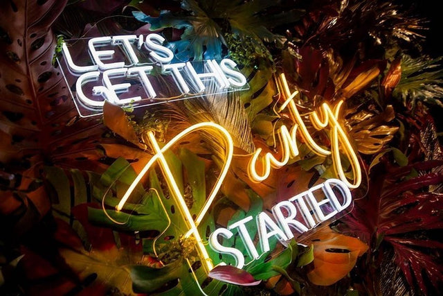 Let's Get This Party Started LED Neon Sign for Wedding light up sign