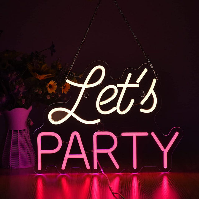 Let's Party LED Neon Sign light up sign