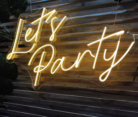 Let's Party Neon Sign