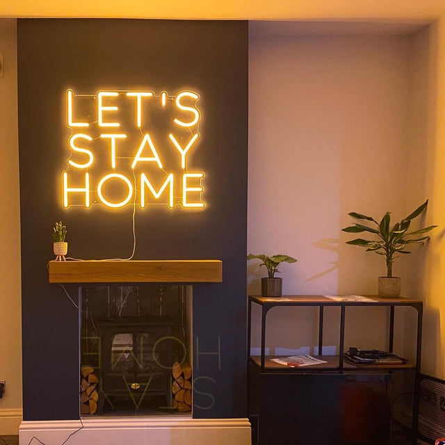 Let's Stay Home LED Neon Sign light up sign