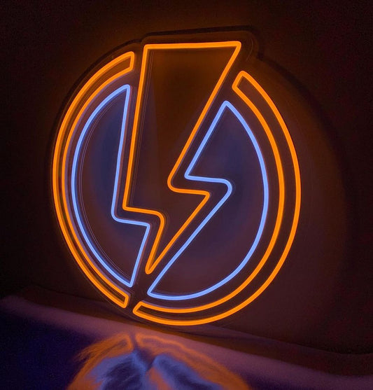 Lightning Bolt Neon Signs, Neon Lights, LED Neon Signs for Room, Bars Light Up Signs, Cool Neon Light Signs, Neon Wall Lights