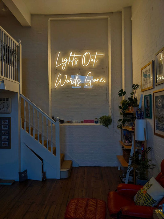 Lights Out, Words Gone Neon Sign