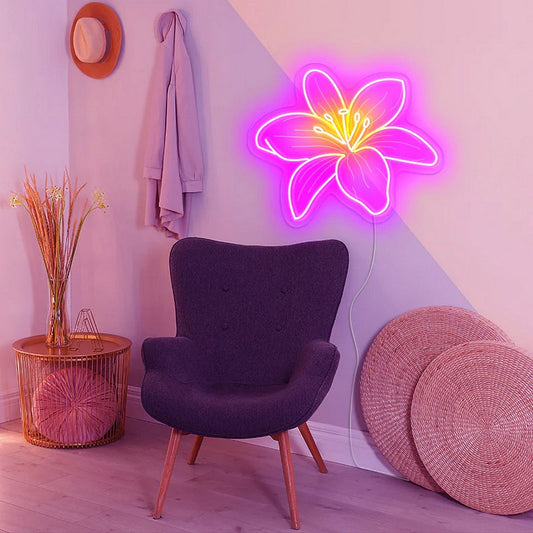 Lily Flower Neon Sign