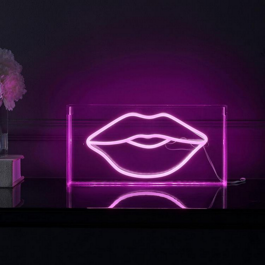 Lips Acrylic Neon Light Box