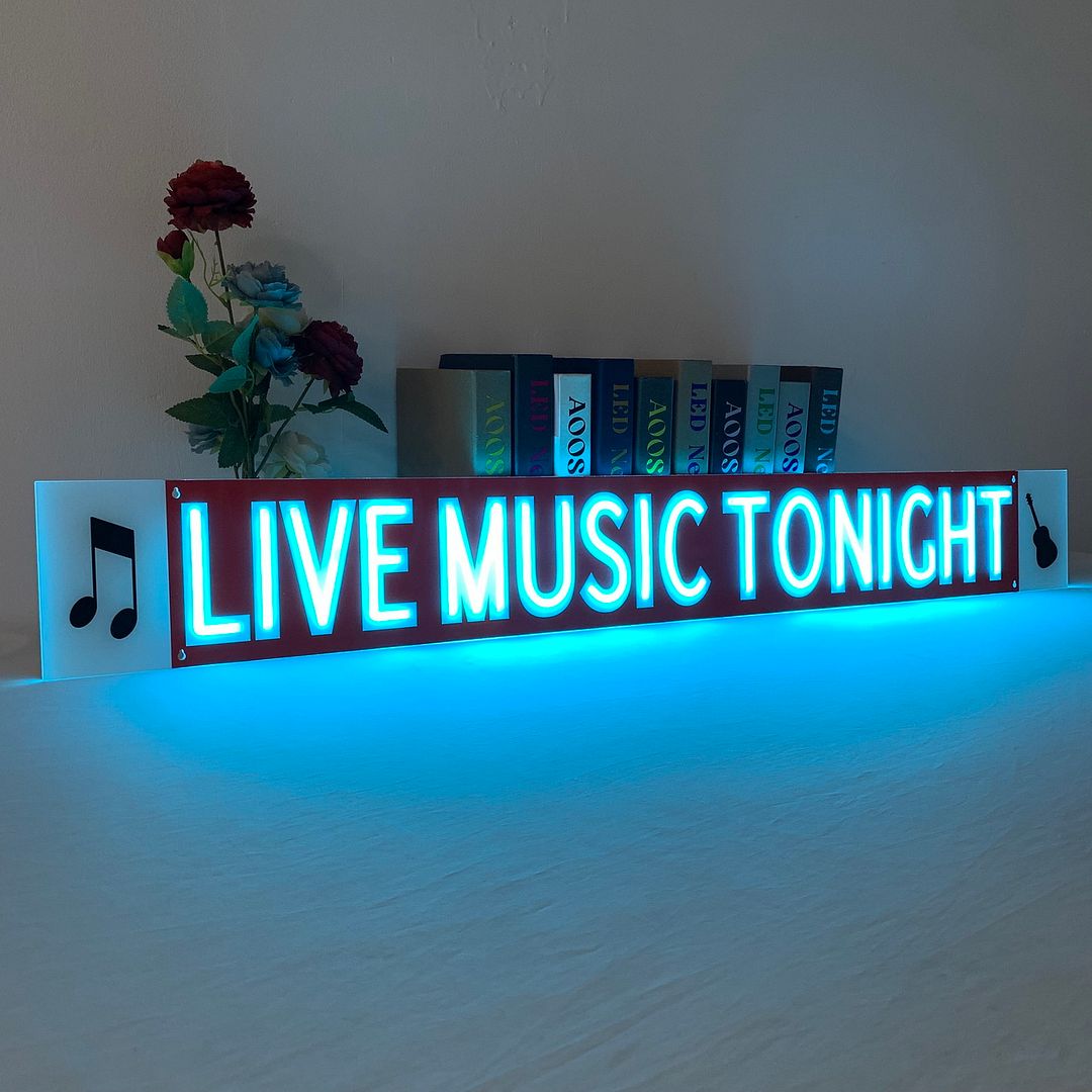 Live Music Tonight Neon Sign