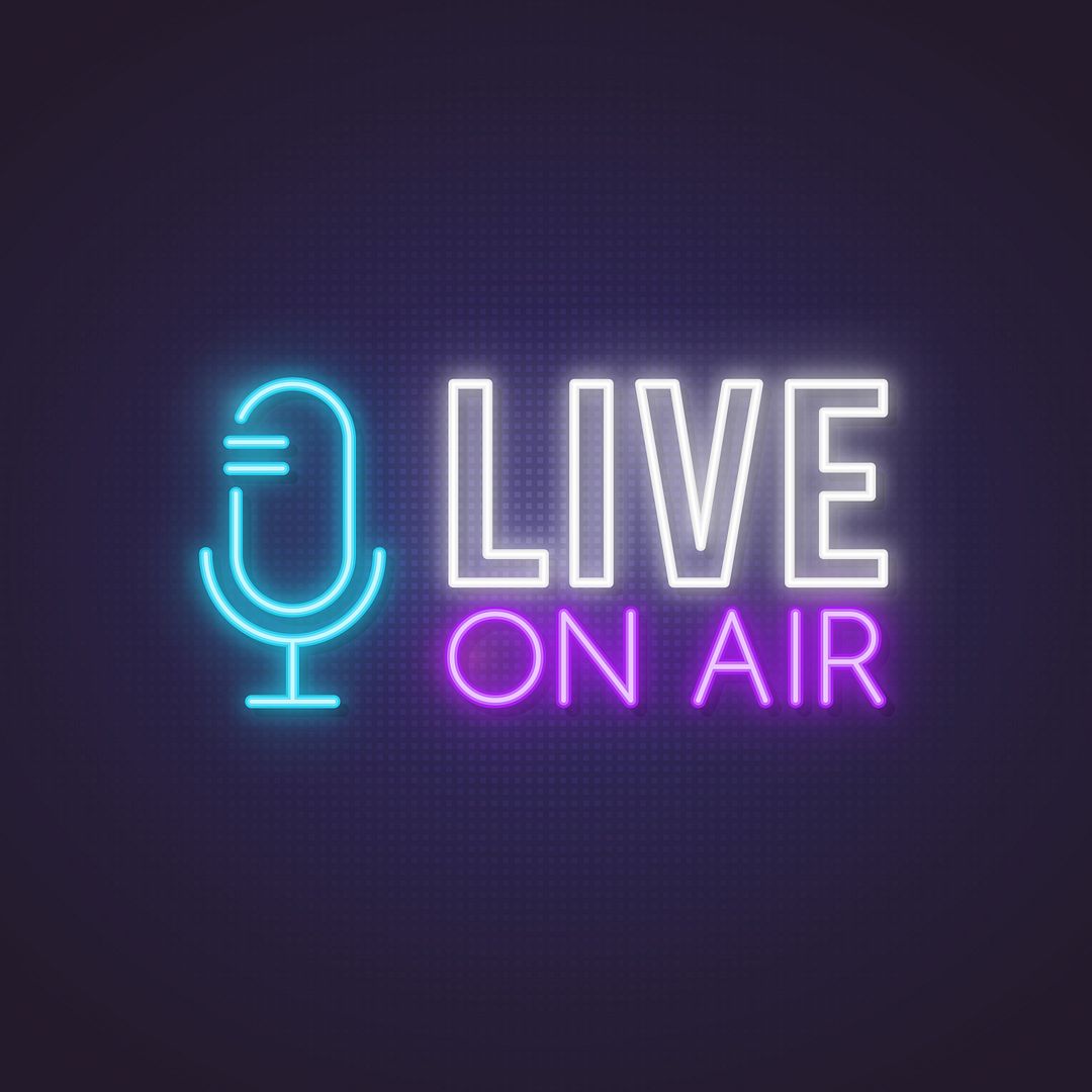 Live On Air Microphone Neon Sign