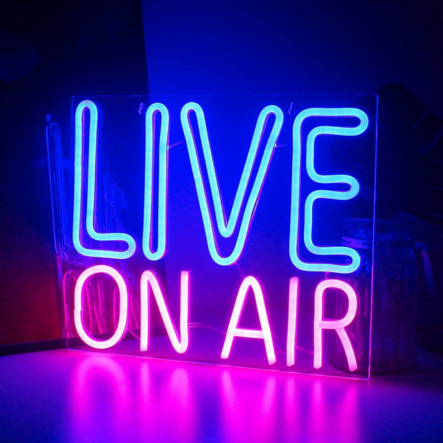 Live On Air LED Neon Sign for Studio light up sign