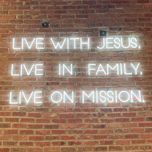 Live With Jesus LED Neon Sign light up sign