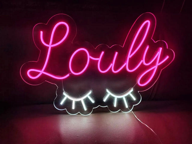 Louly Lashes LED Neon Sign for Salon light up sign
