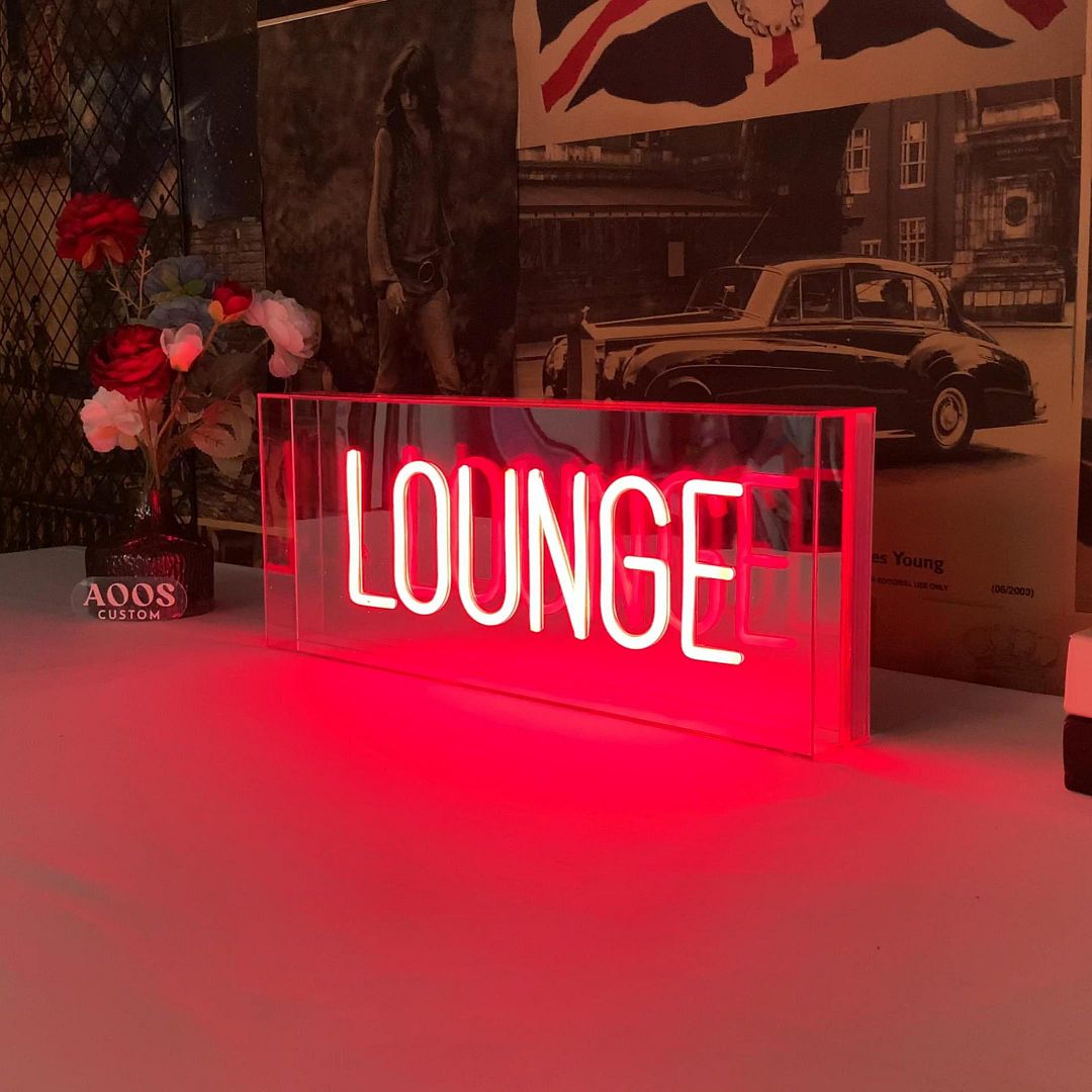 Lounge Acrylic Neon Light Box