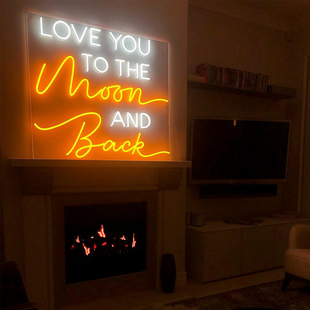 Love You to The Moon and Back LED Neon Sign light up sign