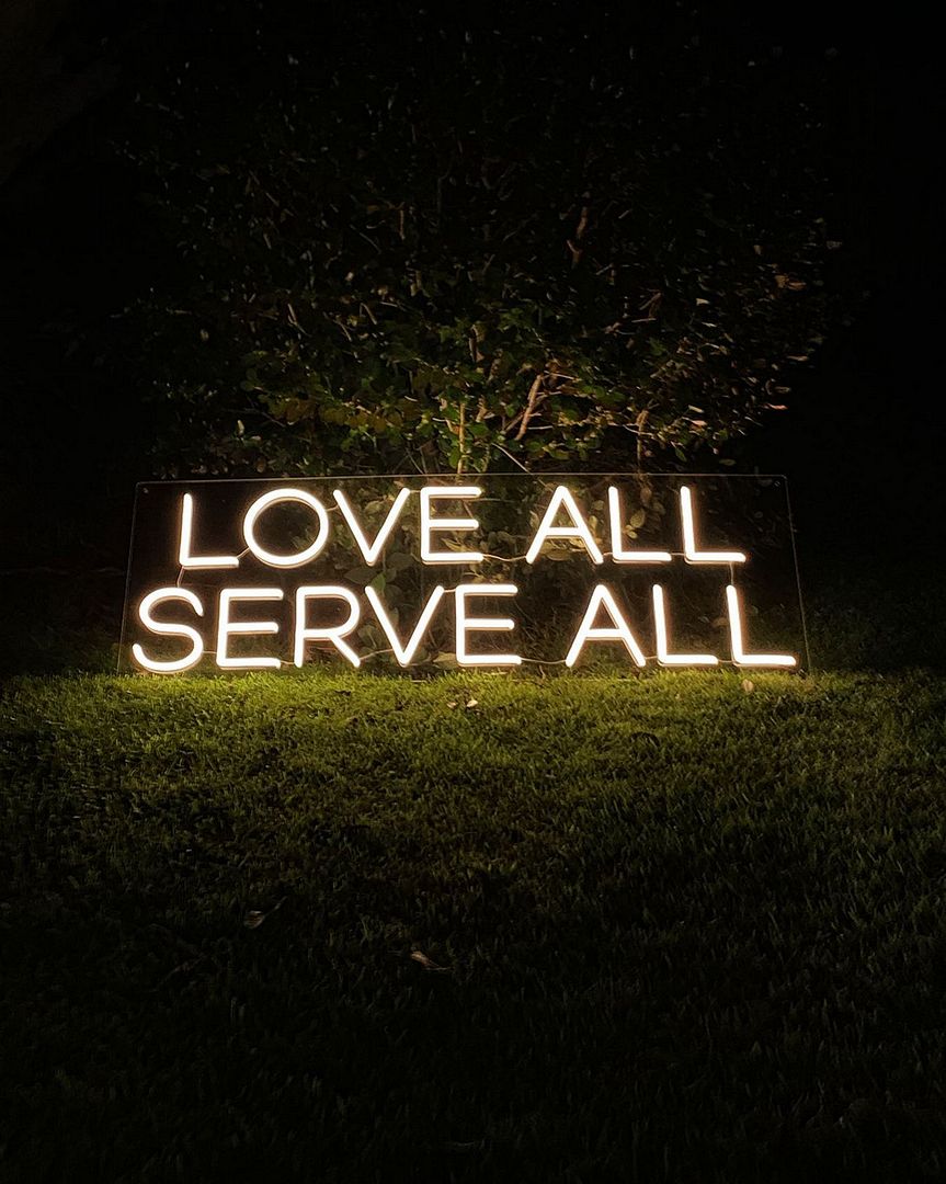 Love All Serve All Neon Sign
