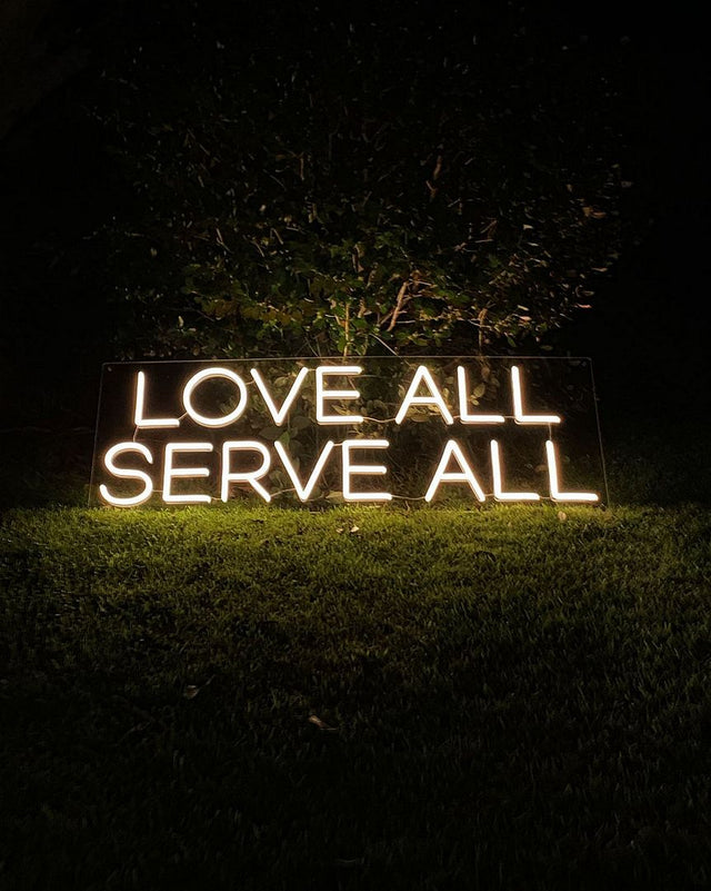 Love All Serve All LED Neon Sign for Bar light up sign