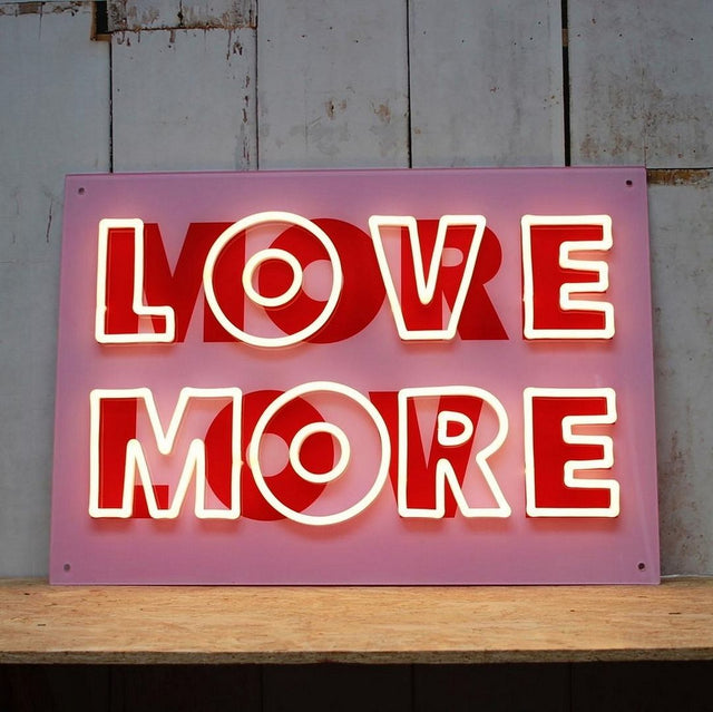 Love More LED Neon Sign light up sign