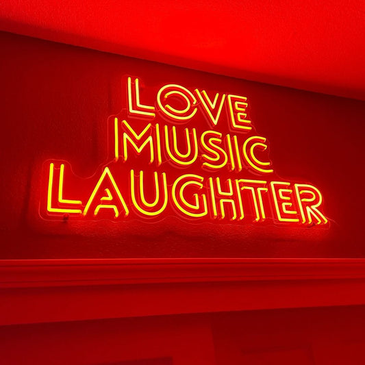 Love Music Laughter Neon Sign