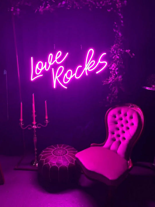Love Rocks Neon Sign