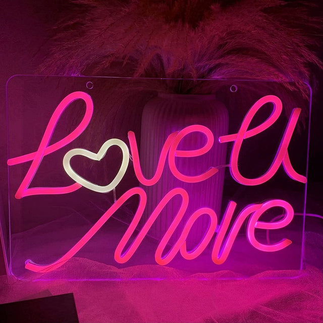 Love You More LED Neon Sign light up sign