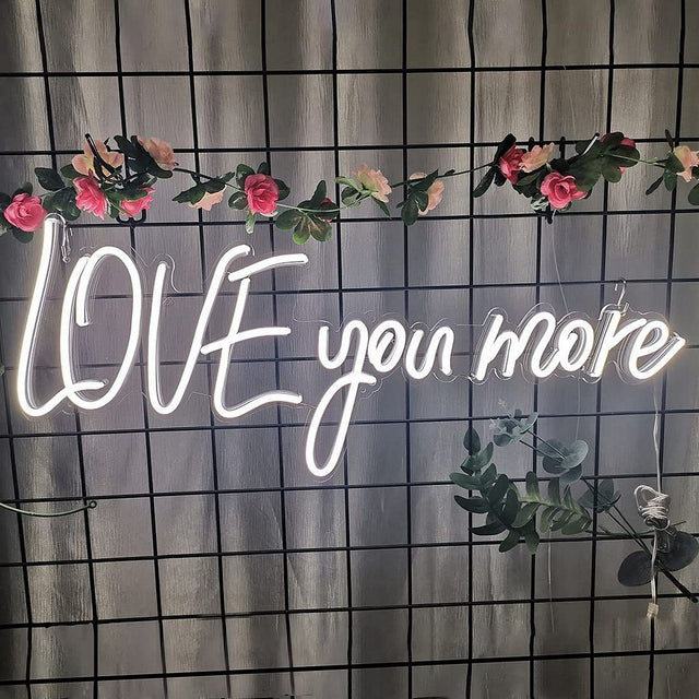 Love You More LED Neon Sign light up sign