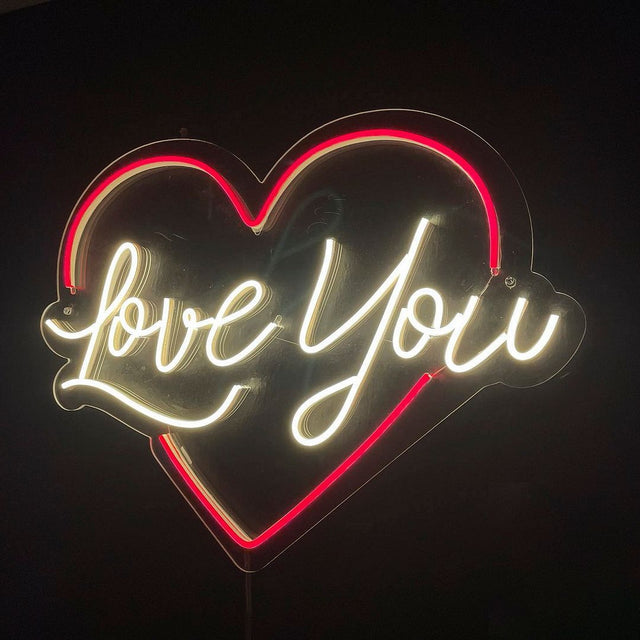 Love You LED Neon Sign for Wedding light up sign