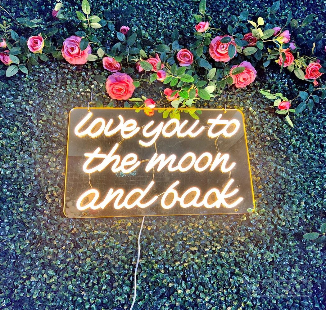 Love You To The Moon and Back Neon Sign