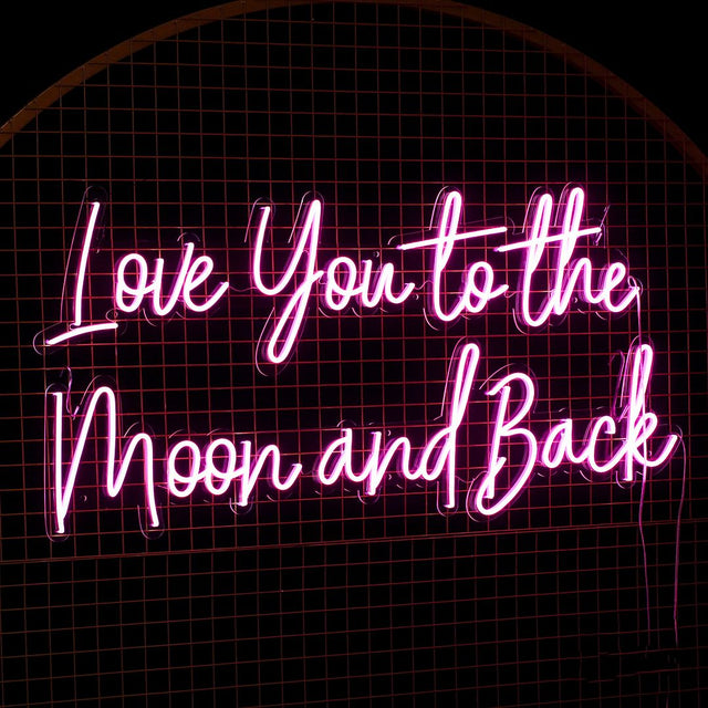Love You to The Moon and Back LED Neon Sign light up sign