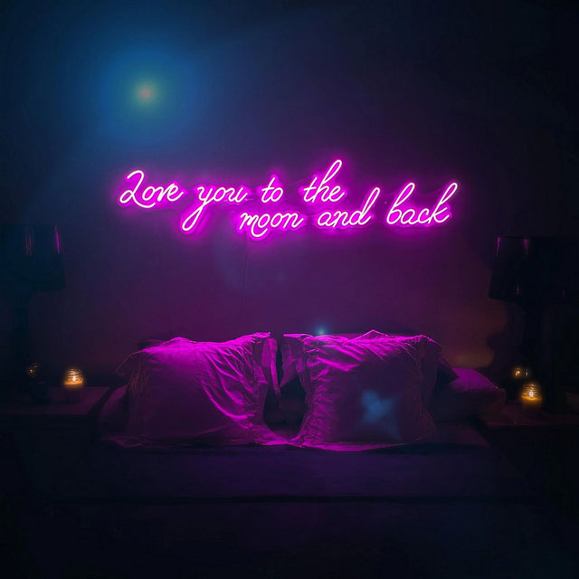 Love You to The Moon and Back LED Neon Sign light up sign