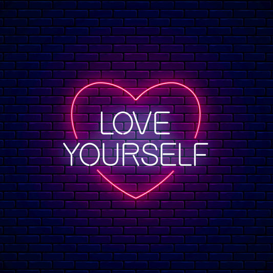 Love Yourself in Heart Neon Sign