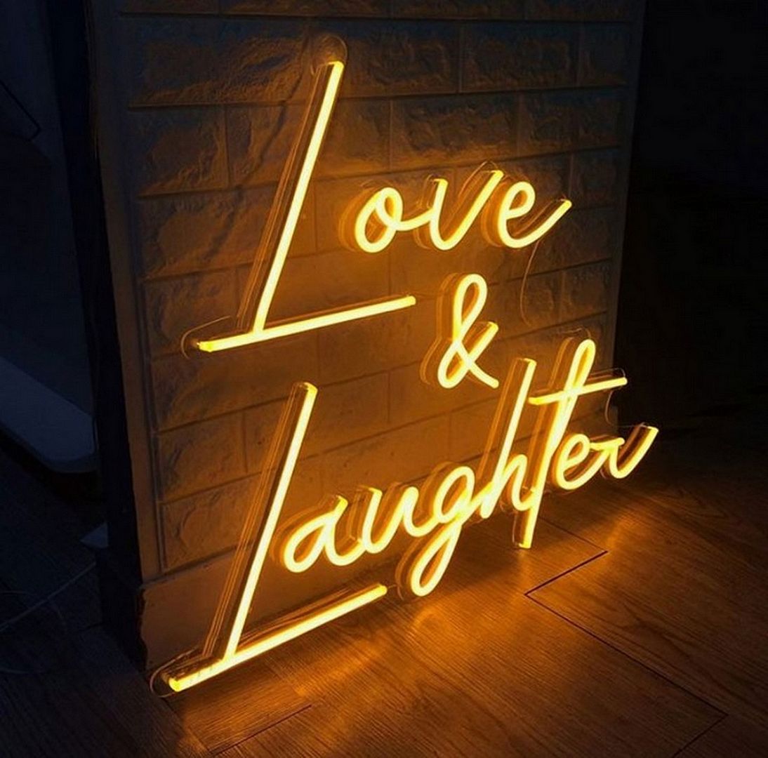 Love and Laughter Neon Sign