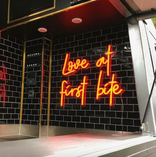 Love at First Bite Neon Sign