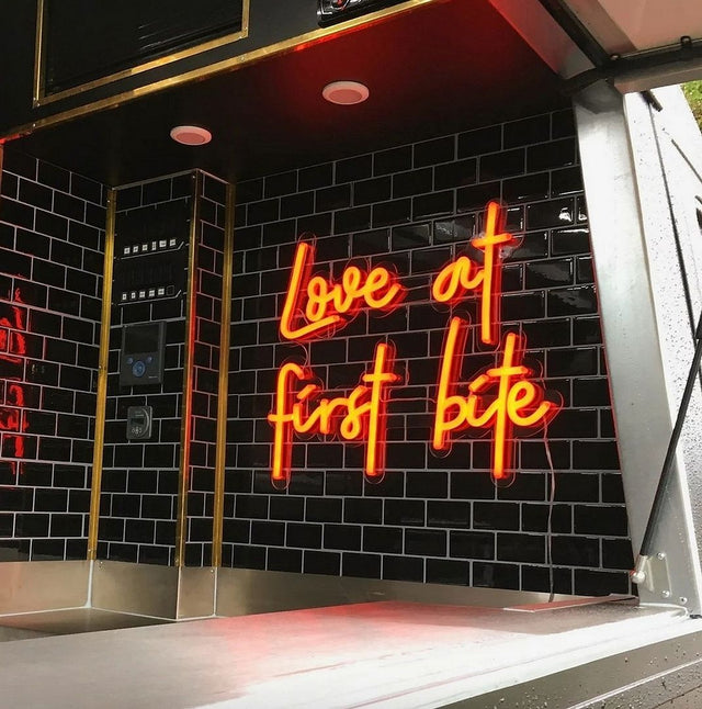 Love at First Bite LED Neon Sign for Bar light up sign