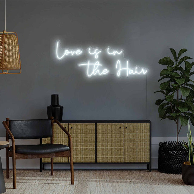 Love is in The Hair LED Neon Sign for Business light up sign