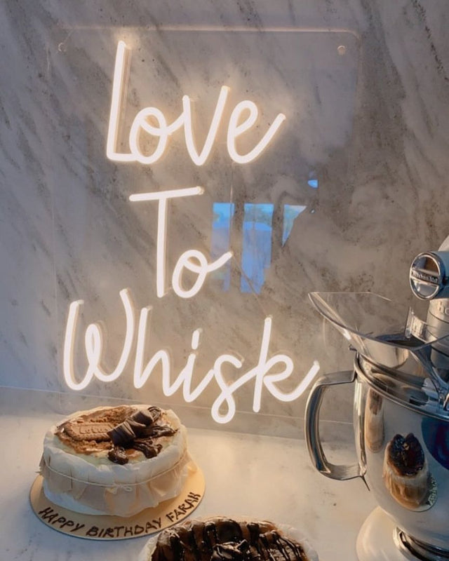 Love to Whisk LED Neon Sign for Bar light up sign