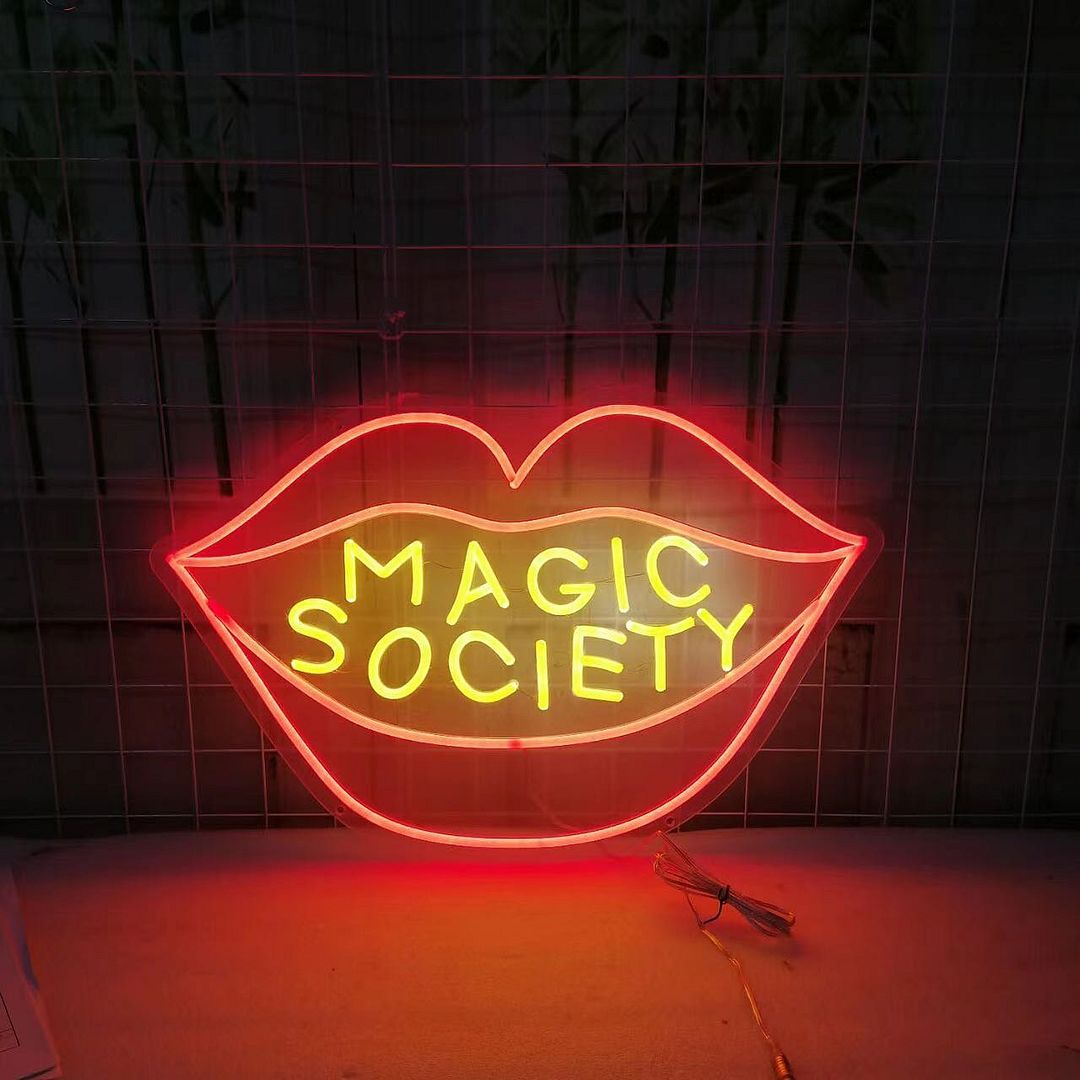 Magic Society Lips Neon Sign