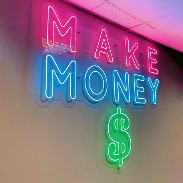 Make Money Dollar LED Neon Sign for Storefront light up sign