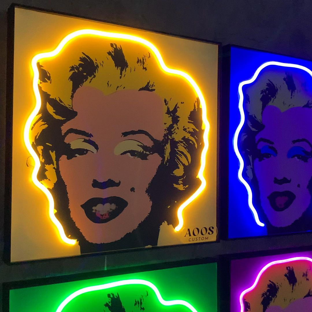 Marilyn Monroe Pop Art Neon Sign (set of 4)
