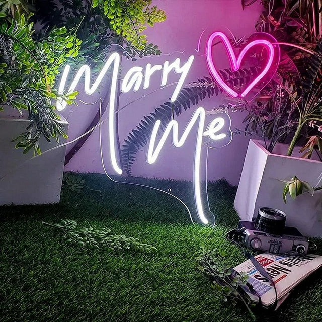 Marry Me Wedding LED Neon Sign for Wedding light up sign